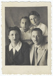 Studio portrait of a Polish Jewish family in Uzbekistan.