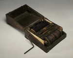Portable printing machine in a wooden case made for, and used by, the French resistance during WWII.