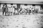 Interned children cared for by the OSE in the Rivesaltes transit camp.
