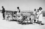 Prisoners with carts in Rivesaltes.