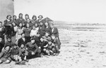 Group portrait of members of a scouting troop organized by Simone Weil in the Rivesaltes transit camp.