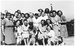 Group portrait of Jewish prisoners in a refugee camp in Switzerland where Rosa was briefly interned.
