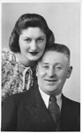 Austrian Jewish swimming champion, Ruth Langer, poses with her father, Wilhelm Langer.