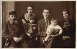Studio portrait of a Jewish familiy in prewar Poland.