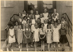Group portrait of girls in a predominantly German school.