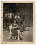 Portrait of a German Jewish mother and daughter taken within a year of the daughter leaving for England on a Kindertransport.
