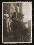 Three young Jewish employees at the Foto-Film Venus photography studio in Chelm.