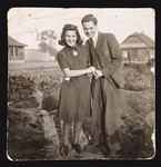 Yehudit Reiches and her boyfriend in the Kovno ghetto shortly before her eighteenth birthday.