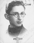 Portrait of Menachem Borenstein, used for a "Kennkarte".