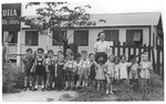 Group portrait of Jewish refugee preschoolers at the Christobal Colon school in Sosua.