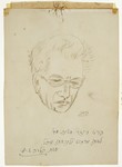 Drawing of German-Jewish physician and conductor Kurt Singer, sketched a year prior to his deportation to Theresienstadt.