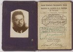 Membership card issued to Szmuel Icek Rotsztajn, the donor's father, by the Association of Journalists in Poland.
