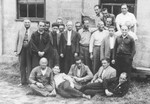 Group portrait of Jewish refugees from Germany and Austria in the Kitchener refugee camp in Richborough (Kent), England.