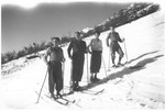 Jewish refugees ski near Valle Stura, Italy after escaping over the border from France.