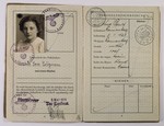 German passport of Ursula Seligmann.