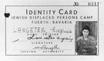 Identity card issued to Eugenia Lanceter, a resident of the Jewish displaced persons camp in Fuerth, Bavaria.