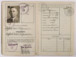 German passport for Siegfried Seligmann.