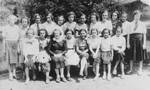 Class portrait of 7th grade students at a Jewish public school in Sosnowiec.