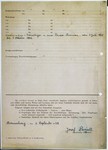 Page 2 of a personal information sheet for Josef Perjell (Solly Perel) while he was posing as a member of the Hitler Youth.