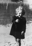 Portrait of Evelyn (Evy) Goldstein as a hidden child in Berlin.