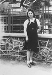 A photo of Marcelle Burakowski taken by Mme. Godin, a private teacher, at the time of liberation, 1944.