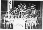 A group of orphans an Agudat Yisrael children's home in Bratislava

Among those pictured is Akiva Yosef Weiss, the teacher.