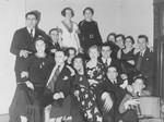 Gathering of a Fascist social club in Berlin.

Gitta Schadur is pictured in the center with her hand on her cheek.