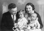 Portrait of the Muller family in Hlohovec, Czechoslovakia.