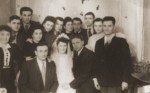 Wedding of Hinda Chilewicz and Welek Luksenburg in the Weiden displaced persons' camp.