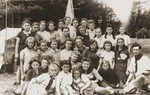 Group portrait of Jewish youth in the Bad Reichenhall DP camp.