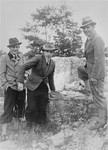 The Kusserow brothers, Wolfgang (left), Wilhelm, and Karl-Heinz in the countryside near the family home in Bad Lippspringe.