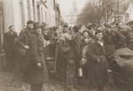 Displaced persons in the town of Dillenburg after the liberation of the area by U.S.
