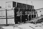 View of crematorium ovens at the Majdanek concentration camp after the liberation.