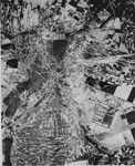 An aerial reconnaissance photograph of the Majdanek camp located outside of Lublin.
