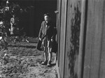Clandestine photograph of a Polish political prisoner and medical experimentation victim in the Ravensbrueck concentration camp.