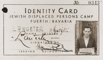 Identity card issued to Henryk Lanceter at the Jewish displaced persons camp in Fuerth, Bavaria.