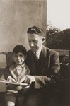 Michel Schadur with his son Joseph in Berlin-Pankow.