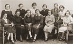 Group portrait of girls in the Nuremberg chapter of the Ezra youth movement.