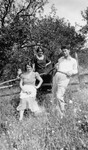 Members of the extended Kupfermann family pose in the countryside.