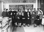 Group portrait of women who are taking a course on gas cooking in Zagreb, Croatia.
