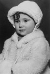 Portrait of an Austrian-Jewish girl in a winter coat.