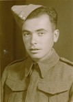 Portrait of Joshua Heilman during his military training as a Jewish volunteer in the British Army.