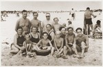 A Lithuanian Jewish family on vacation at the beach in Palaugin.