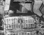 An aerial reconnaissance photograph showing Auschwitz-Birkenau.