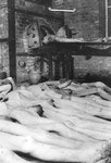 Corpses laid out for cremation in the Mauthausen concentration camp.