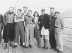 Passengers on board the SS Hamra sail from Romania to Palestine.