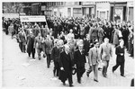 A postwar pro-Zionist demonstration in Belgium.