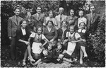 Group portrait of an extended Jewish family in Rymanow, Poland.