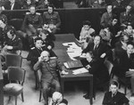 The Soviet prosecution team at the International Military Tribunal trial of war criminals at Nuremberg.