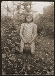 Portrait of a young girl living at the Jewish orphanage in Sosnowiec.